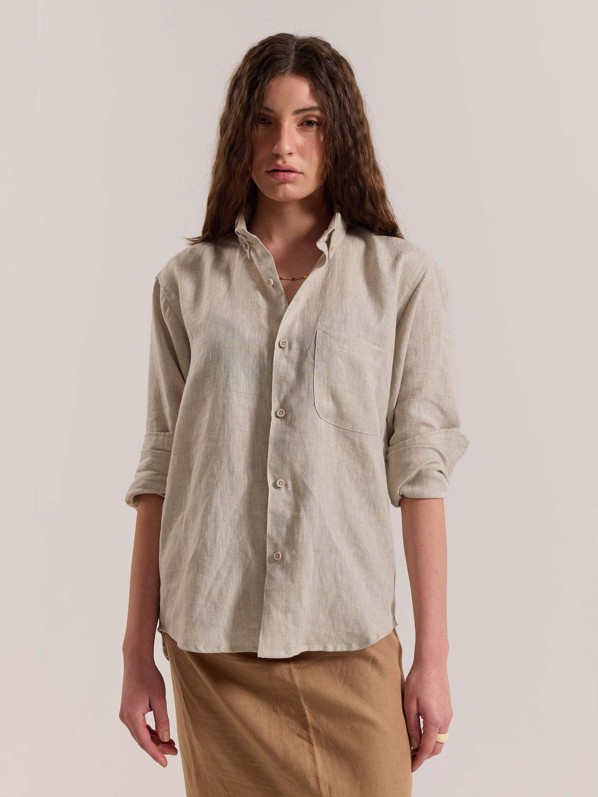 Natural Irish Linen Shirt - Image 4