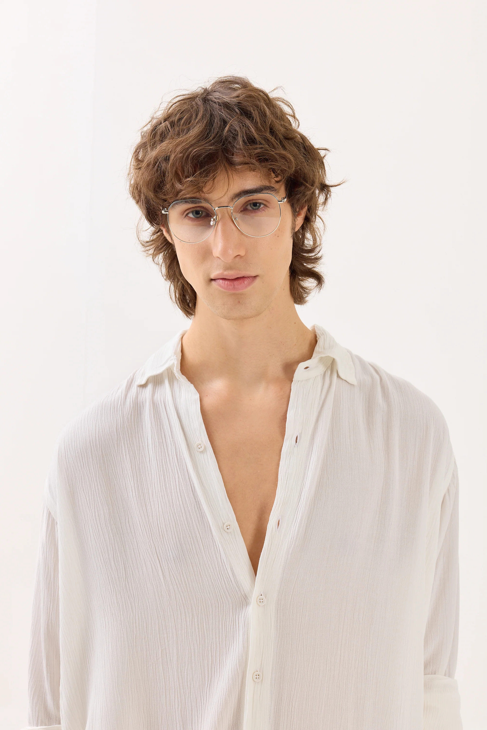 Off White Wrinkled Shirt - Image 3